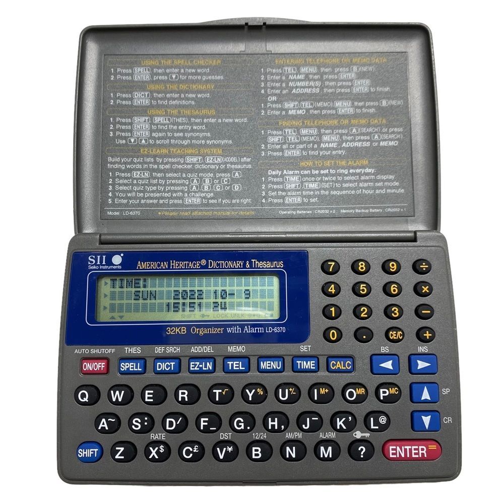 Seiko Instruments SII American Heritage Dictionary & Thesaurus Organizer